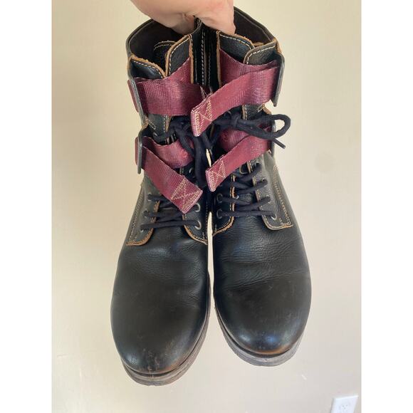 Fly London boots Biker Military stif size 43/12 US - Picture 1 of 7